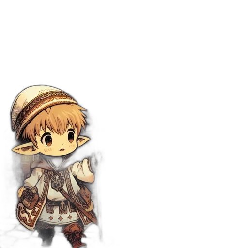 hat, staff, weapon, sword, fantasy art, pixel art, concept art, anime transparent PNG cut-out