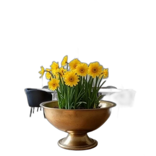 flower, crown, furniture, staff, photorealistic, 3d render, concept art, golden transparent PNG cut-out
