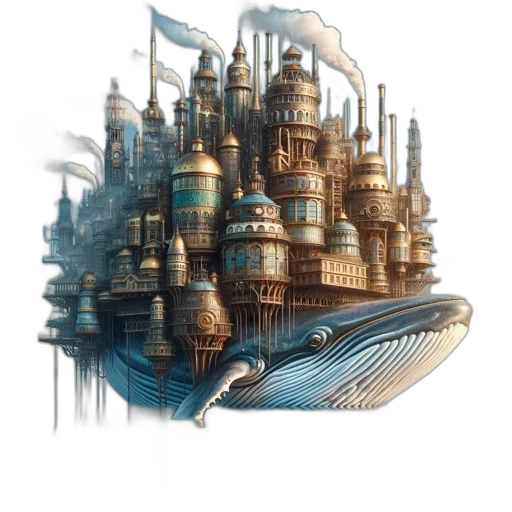 building, robot, concept art, fantasy art, pixel art, cyberpunk, underwater, outer space transparent PNG cut-out