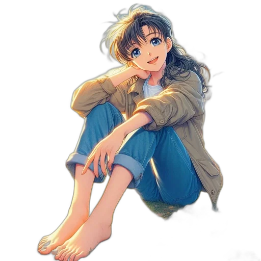 jacket, anime, photorealistic, watercolor, concept art, underwater, neon lights, rain transparent PNG cut-out