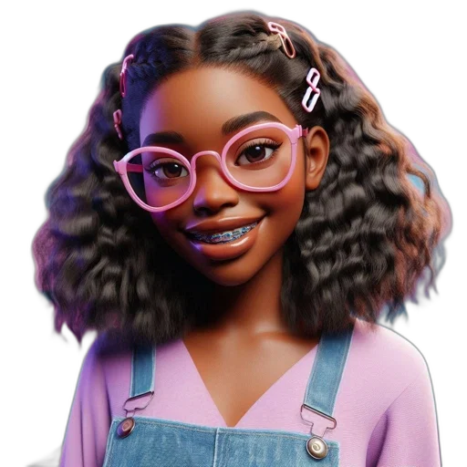 hair, face, cartoon, 3d render, concept art, photorealistic, pastel, animated transparent PNG cut-out
