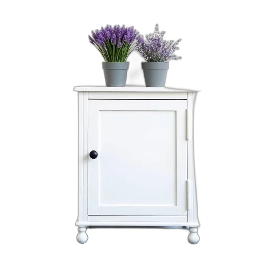 furniture, photorealistic, 3d render, monochrome, white, wooden, cabinet, two transparent PNG cut-out