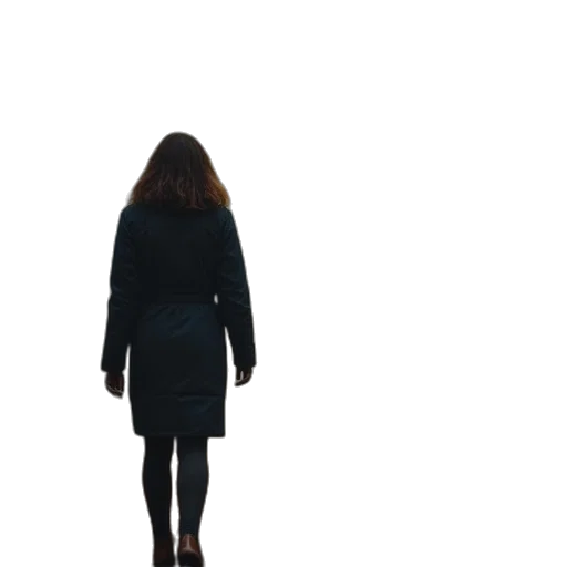 jacket, dress, staff, hair transparent PNG cut-out