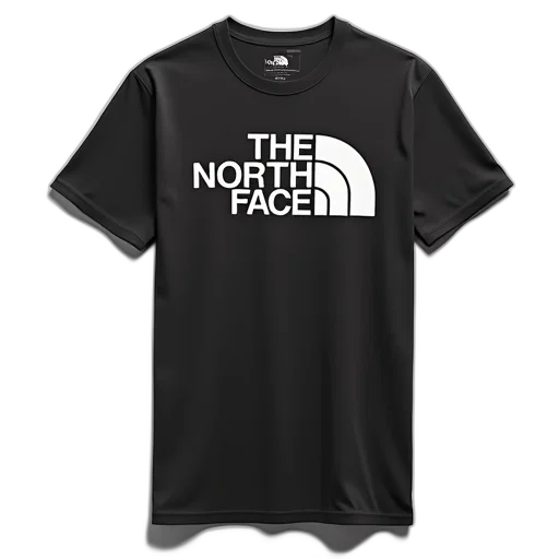 face, north, base, logo, short, sleeve, shirt, men transparent PNG cut-out