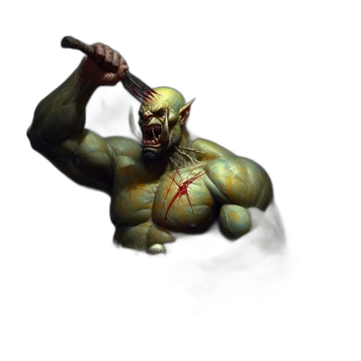 staff, creature, weapon, face, concept art, fantasy art, pixel art, 3d render transparent PNG cut-out