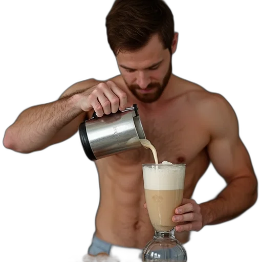 food, staff, man, mixing transparent PNG cut-out