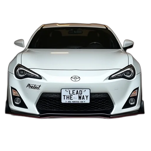 car, 3d render, photorealistic, white, parked, garage, photo, bucket transparent PNG cut-out