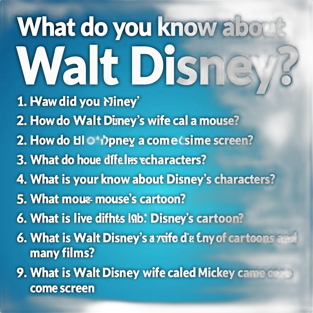 poster, blue, background, featuring, series, questions, about, walt transparent PNG cut-out
