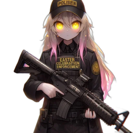 weapon, staff, animal, anime, cyberpunk, pixel art, cartoon, animated transparent PNG cut-out