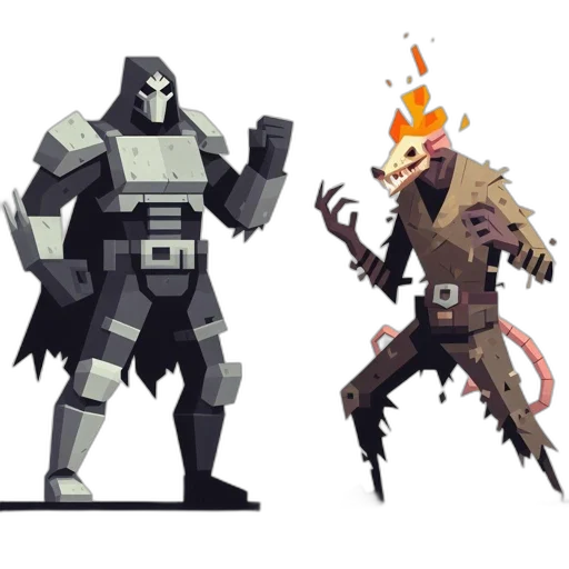 concept art, pixel art, fantasy art, comic book art, fire, dark, monochrome, earth tones transparent PNG cut-out