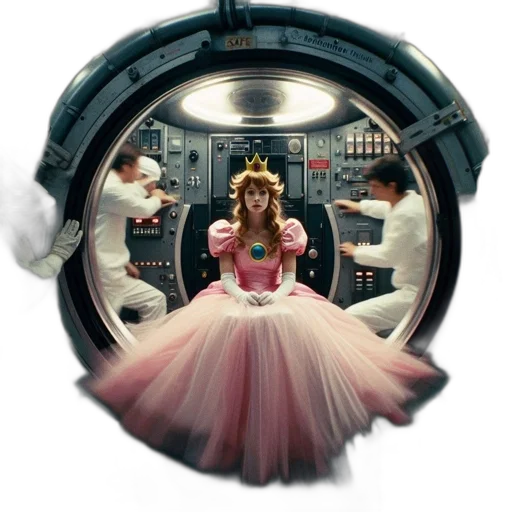 dress, robot, crown, weapon, concept art, 3d render, pixel art, anime transparent PNG cut-out