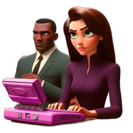 staff, concept art, 3d render, cartoon, vaporwave, animated, scene, shows transparent PNG cut-out