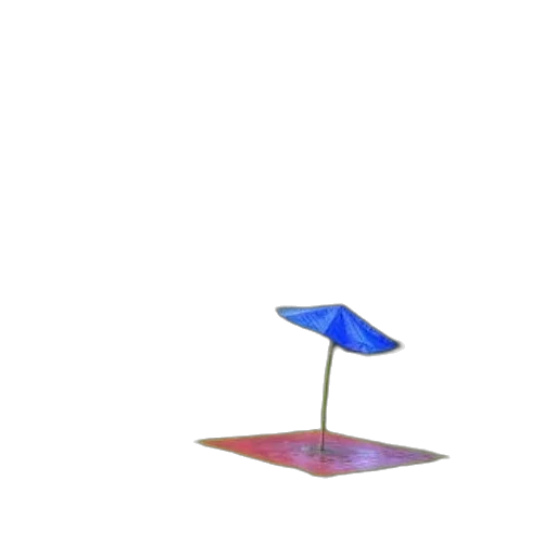umbrella, furniture, staff, hat, 3d render, vaporwave, concept art, pixel art transparent PNG cut-out