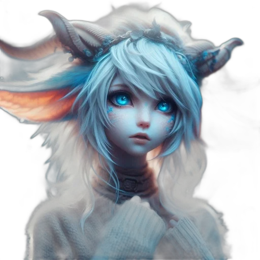 face, dragon, creature, mask, fantasy art, concept art, anime, photorealistic transparent PNG cut-out
