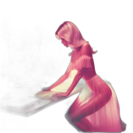 dress, robot, staff, weapon, concept art, watercolor, fantasy art, pixel art transparent PNG cut-out