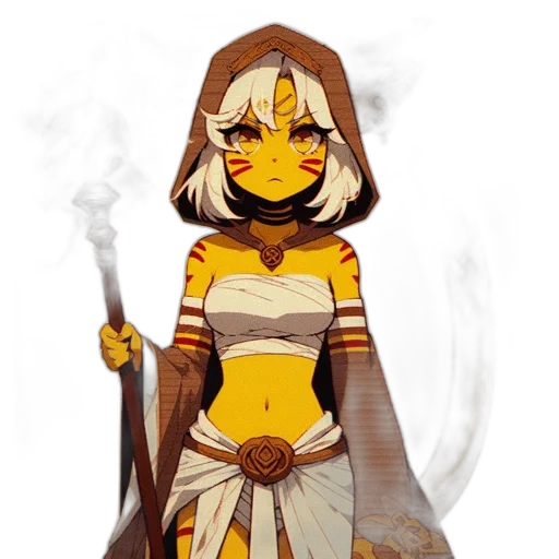 staff, mask, sword, fantasy art, concept art, pixel art, comic book art, fire transparent PNG cut-out