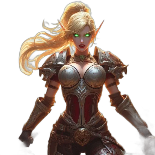 fantasy art, concept art, 3d render, comic book art, battlefield, woman, emerald, eyes transparent PNG cut-out