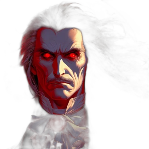 face, mask, concept art, fantasy art, comic book art, photorealistic, red, illustrated transparent PNG cut-out