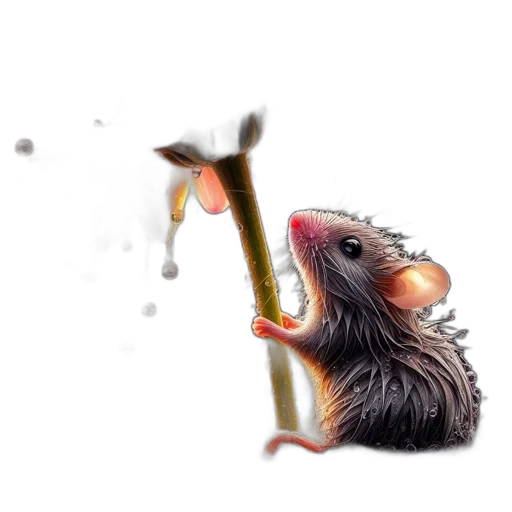 staff, weapon, animal, hair, concept art, watercolor, photorealistic, fantasy art transparent PNG cut-out