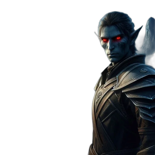 mask, concept art, fantasy art, 3d render, comic book art, blue, male, character transparent PNG cut-out