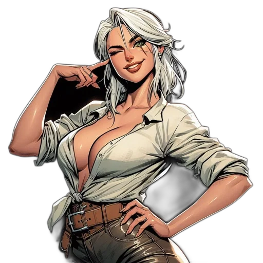 staff, comic book art, fantasy art, concept art, pixel art, earth tones, animated, silver-haired transparent PNG cut-out