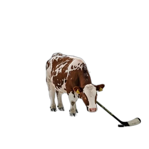 animal, staff, weapon, creature, photorealistic, 3d render, concept art, cow transparent PNG cut-out