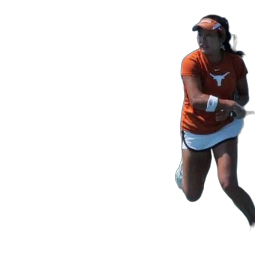 tennis, player, orange, shirt, white, skirt, captured, two transparent PNG cut-out
