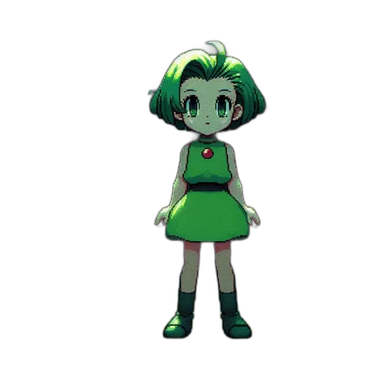 dress, staff, creature, robot, concept art, 3d render, pixel art, cartoon transparent PNG cut-out