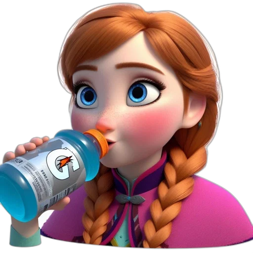 bottle, face, 3d render, concept art, cartoon, photorealistic, young, girl transparent PNG cut-out