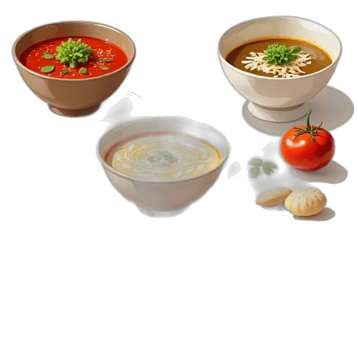 food, 3d render, photorealistic, set transparent PNG cut-out