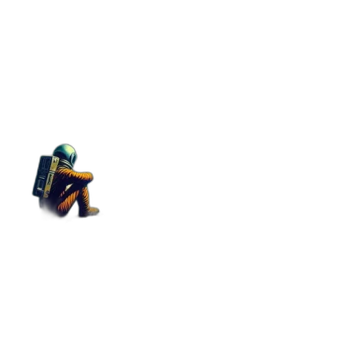 robot, weapon, staff, sword, pixel art, 3d render, concept art, outer space transparent PNG cut-out