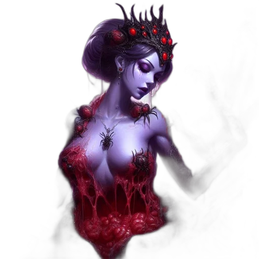 dress, mask, crown, jewelry, fantasy art, concept art, pixel art, comic book art transparent PNG cut-out