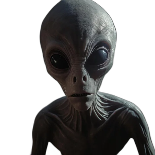 creature, face, animal, staff, concept art, 3d render, photorealistic, outer space transparent PNG cut-out