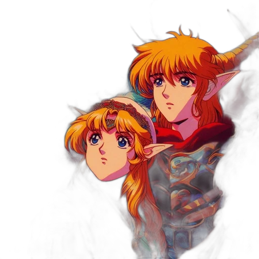 anime, concept art, watercolor, fantasy art, fire, outer space, red, colorful transparent PNG cut-out