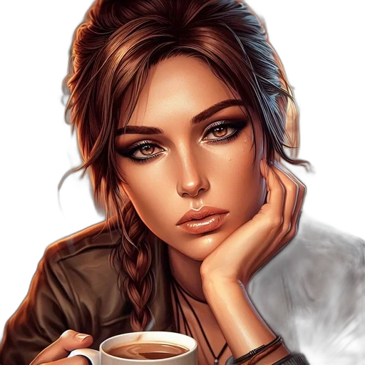 face, jewelry, photorealistic, fantasy art, oil painting, comic book art, earth tones, golden transparent PNG cut-out