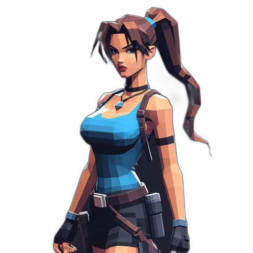 dress, weapon, concept art, pixel art, cyberpunk, fantasy art, blue, dark transparent PNG cut-out