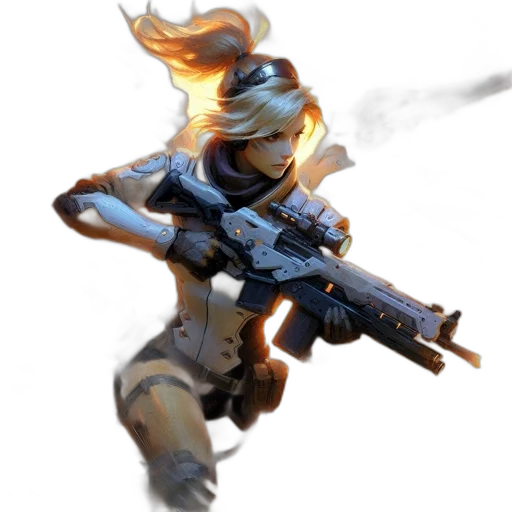 weapon, staff, robot, concept art, pixel art, fantasy art, 3d render, fire transparent PNG cut-out