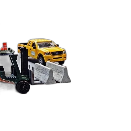 car, robot, 3d render, miniature, construction, site, toy, trucks transparent PNG cut-out