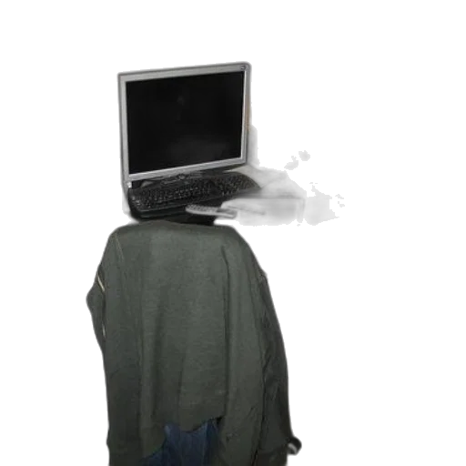 jacket, staff, robot, furniture, 3d render, cyberpunk, outer space, cluttered transparent PNG cut-out
