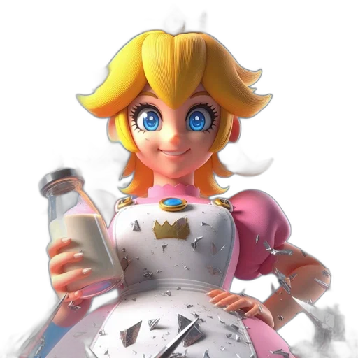 dress, bottle, weapon, robot, concept art, 3d render, pixel art, anime transparent PNG cut-out
