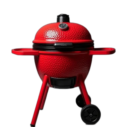 robot, food, 3d render, photorealistic, charise, grill, red, black transparent PNG cut-out
