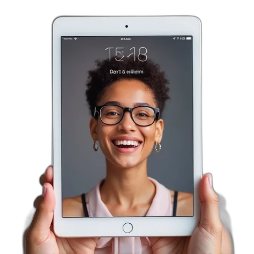 face, apple, ipad, air transparent PNG cut-out