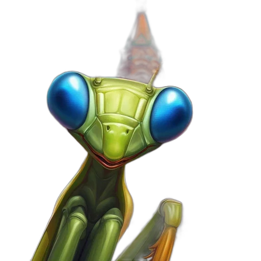 robot, staff, creature, weapon, concept art, 3d render, fantasy art, pixel art transparent PNG cut-out