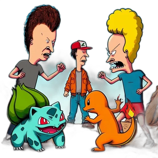 creature, cartoon, concept art, pixel art, comic book art, fire, two, characters transparent PNG cut-out