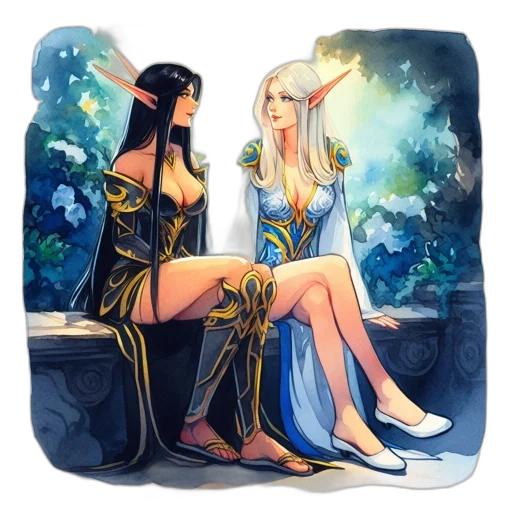 dress, fantasy art, concept art, pixel art, watercolor, fire, underwater, sunset transparent PNG cut-out
