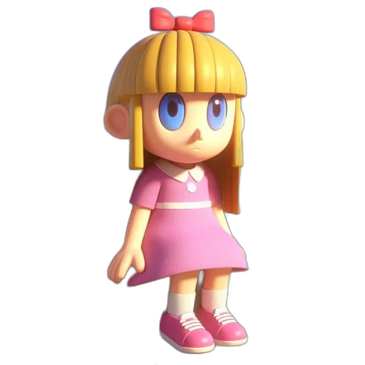 dress, hat, face, staff, 3d render, concept art, pixel art, cartoon transparent PNG cut-out