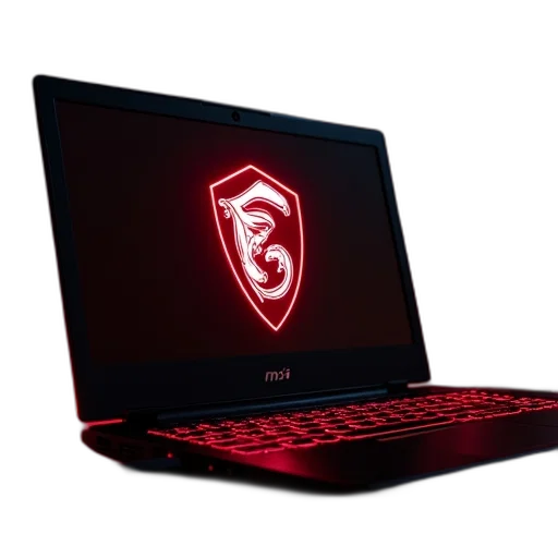 dragon, 3d render, cyberpunk, msi, predator, laptop transparent PNG cut-out