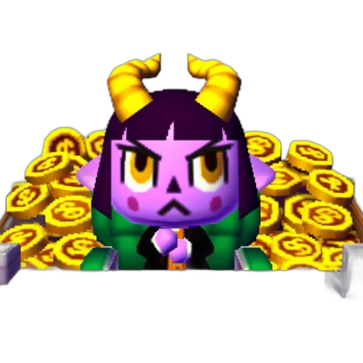 crown, staff, mask, weapon, 3d render, concept art, pixel art, purple-hued transparent PNG cut-out