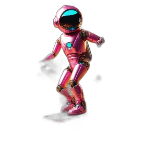 robot, jacket, creature, concept art, 3d render, vaporwave, pixel art, outer space transparent PNG cut-out