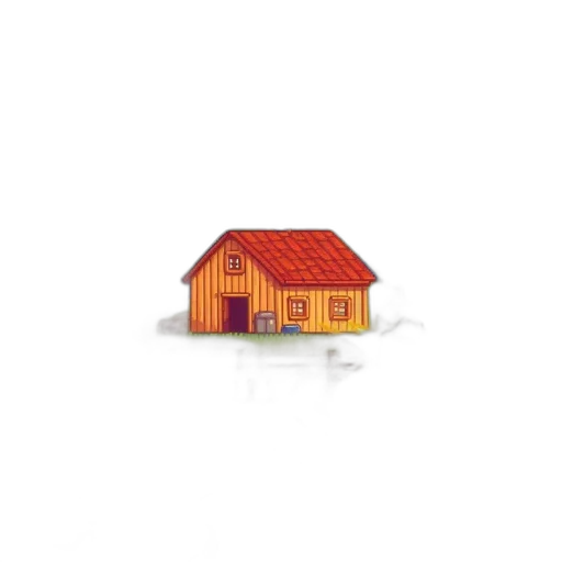 building, furniture, animal, umbrella, pixel art, 3d render, concept art, watercolor transparent PNG cut-out